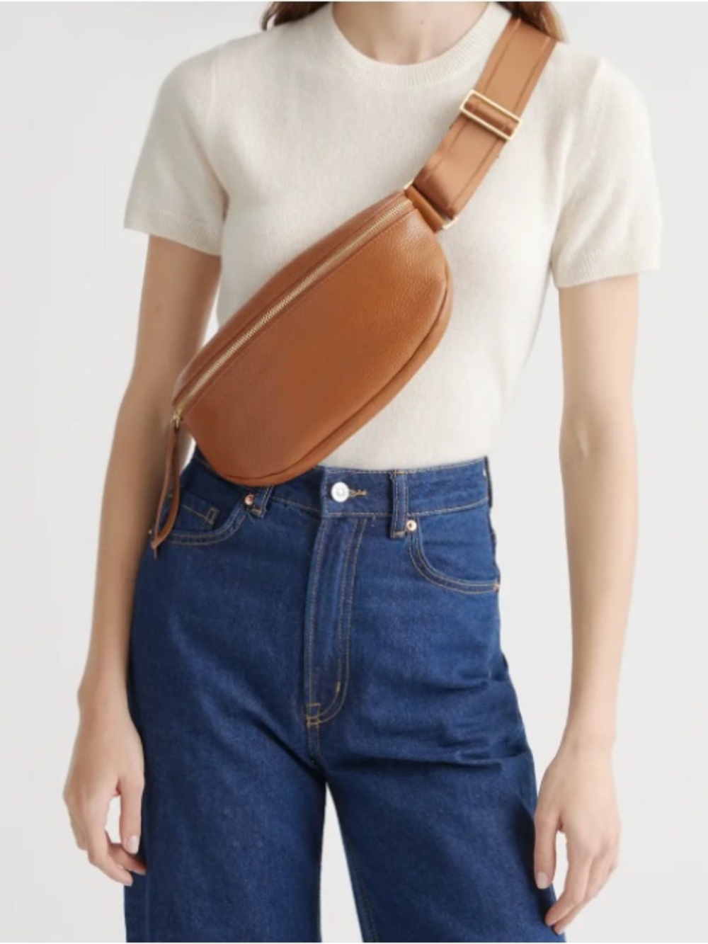 Quince Quinn Leather Sling Bag NWOT